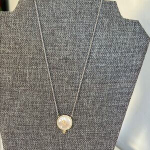 Elegant Silver and Gold Pendant Necklace